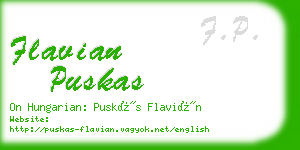 flavian puskas business card